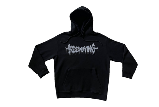 Classic IKEEPDYING white logo Black Hoodie